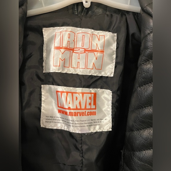 Nick Fury Iron Man 2 Coat Black Leather Long Coat - Picture 9 of 10